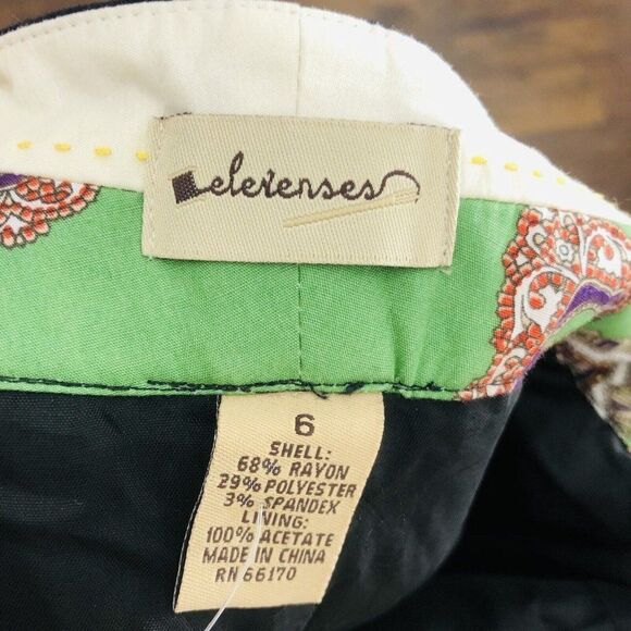 Anthropologie Elevenses Size 6 Black Slim Business Casual Crop Pant - Picture 7 of 12